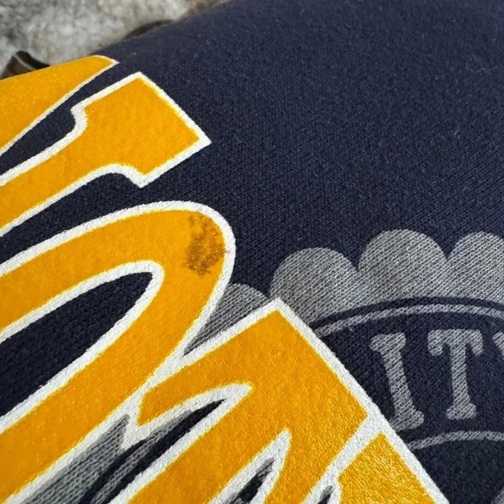 Notre Dame Men's Sweatshirt Vintage 90s Collegiate Navy Size XL - Picture 4 of 7